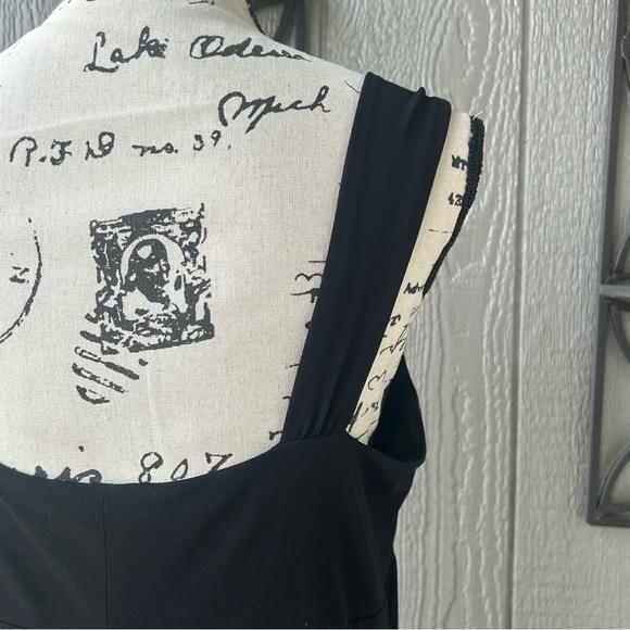 MICHAEL Michael Kors Black Sleeveless Tiered Drop Waist Shift Dress Size Large L - Picture 5 of 7